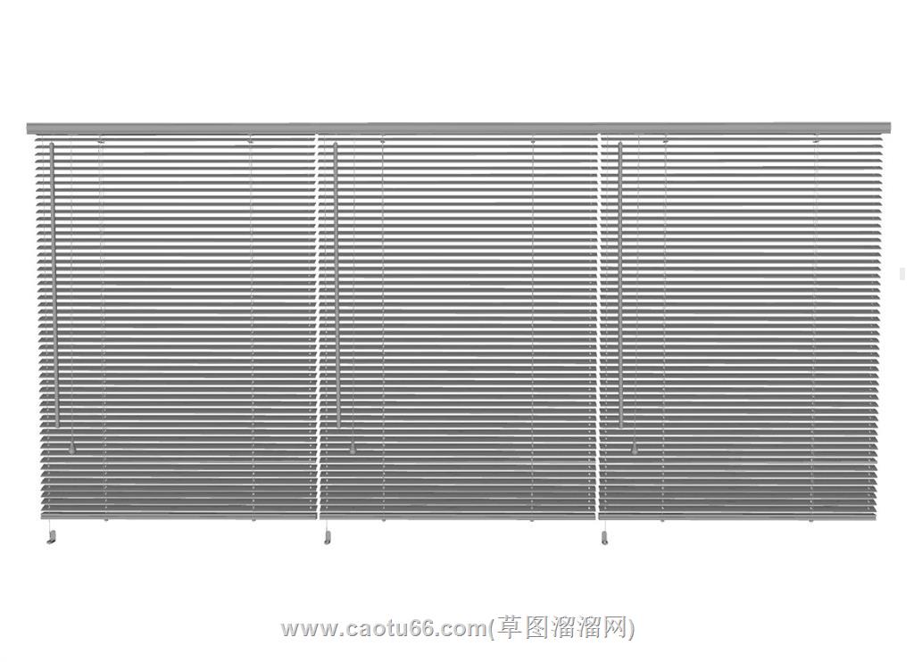 百叶窗窗帘SU模型 1