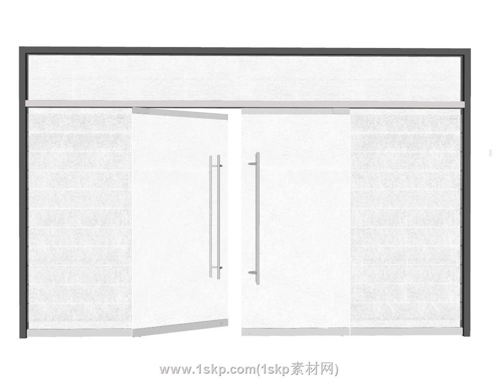 玻璃门门把手SU模型 1