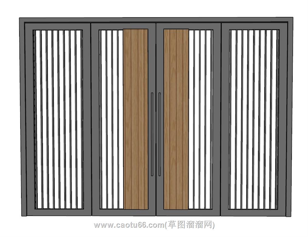 铁艺门SU模型 2