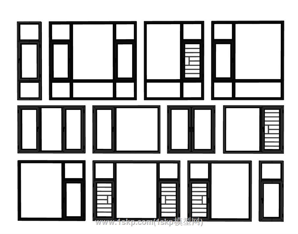 窗户SU模型 1