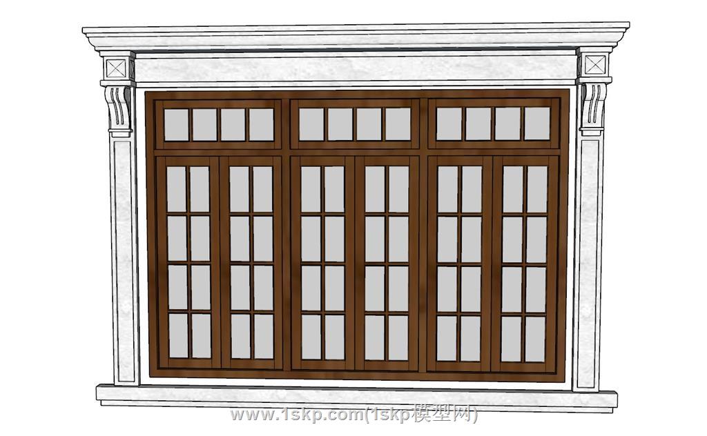 欧式门窗SU模型 1