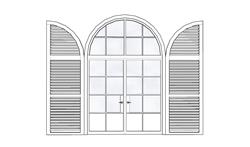 法式门窗SU模型 免费sketchup模型下载