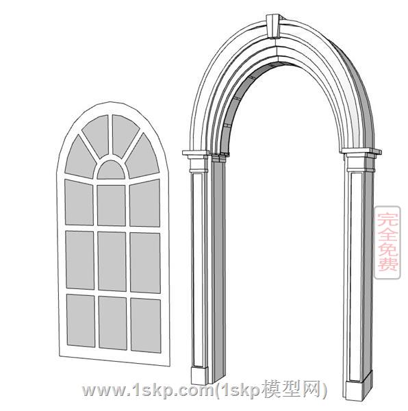 欧式石膏拱门 1