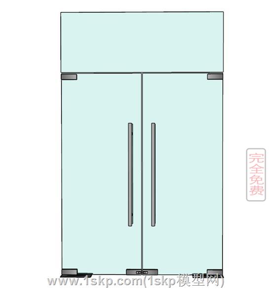 店门玻璃门双开门 1