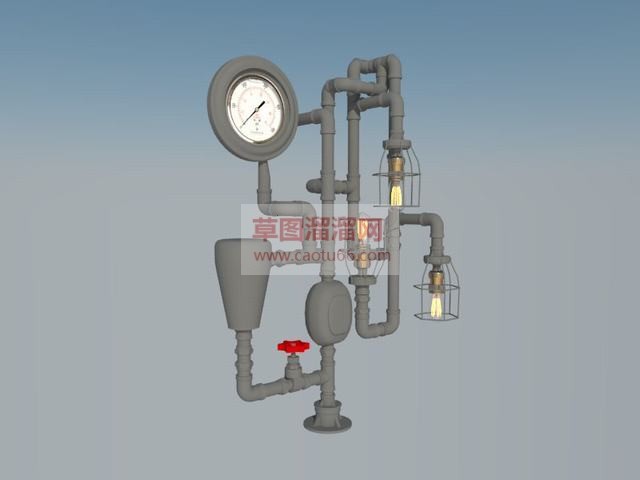 蒸汽朋克灯SU模型