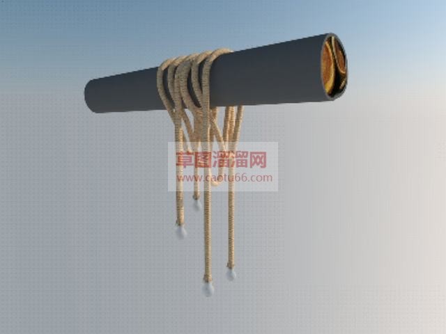 麻绳吊灯SU模型 1