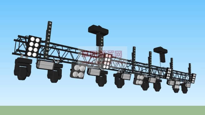 舞台灯光桁架SU模型 1