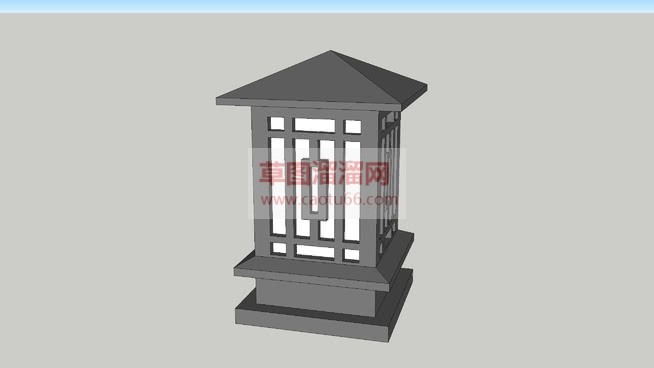 中式地灯+日SU模型 1