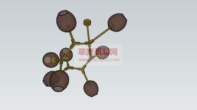 乐高吊灯草图SU模型 1