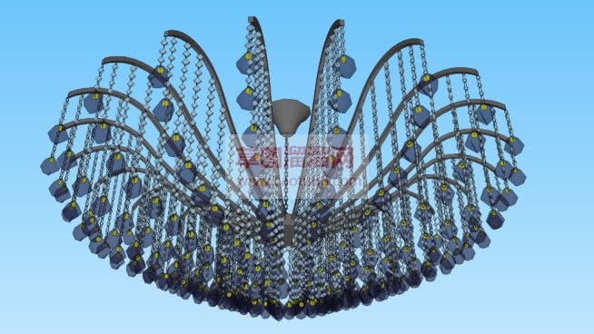 欧式吊坠大吊SU模型