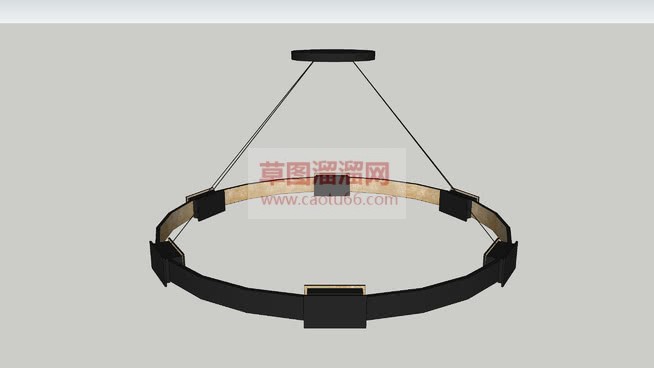 圆形简易小吊SU模型 1