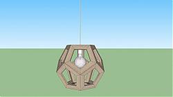 几何木质吊灯SU模型