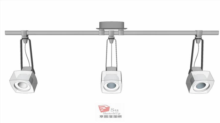 轨道灯射灯灯具SU模型 1