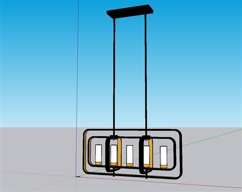 吊灯灯具SU模型 1