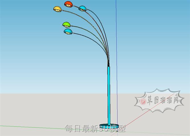 儿童落地灯灯具SU模型 1