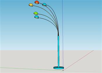 儿童落地灯灯具SU模型 免费sketchup模型下载