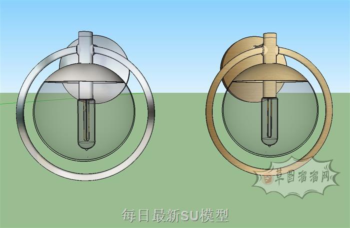 壁灯灯具SU模型 1