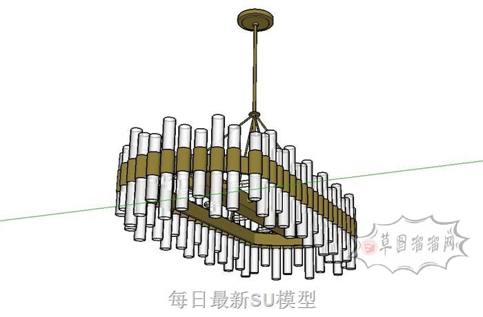 吊灯灯具SU模型 1