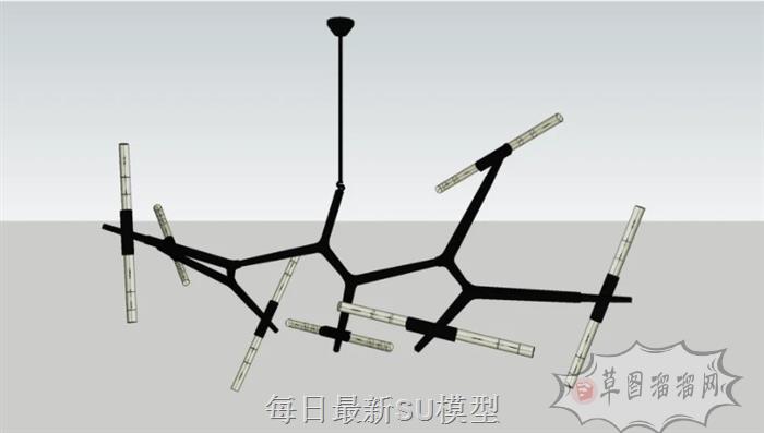 枝形吊灯灯具SU模型 1