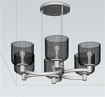 吊灯灯具SU模型