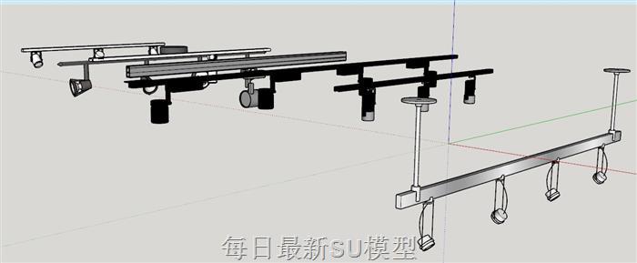 轨道灯射灯SU模型 2