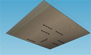格栅吊顶轨道灯SU模型