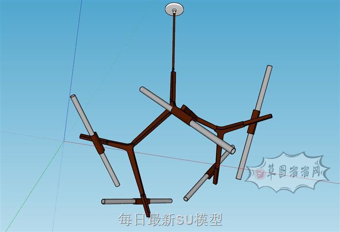 枝形吊灯灯具SU模型 1