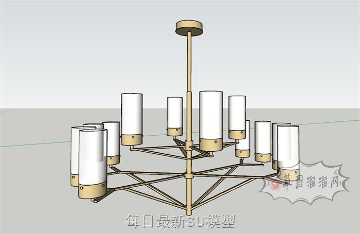 枝形吊灯灯具SU模型 1