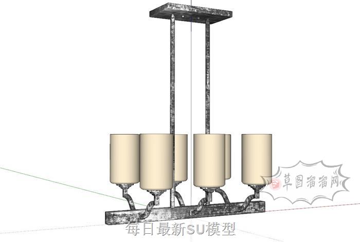 吊灯灯具SU模型 1