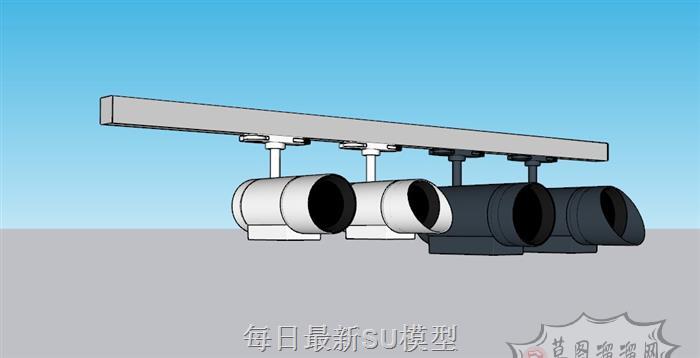 轨道灯射灯SU模型 1