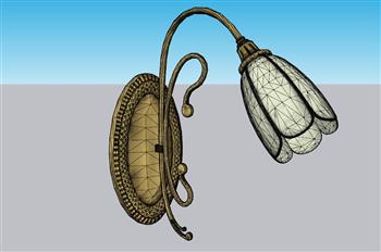 复古壁灯灯具SU模型
