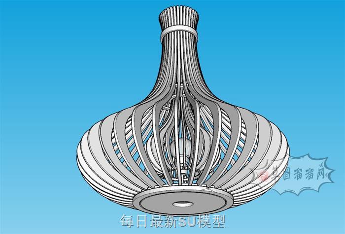 镂空瓶子造型SU模型 1