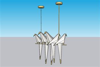 折纸 鸟 吊灯 灯具