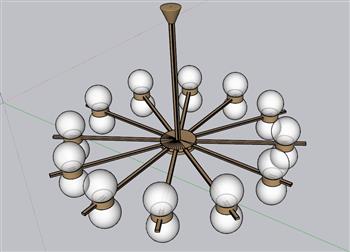枝形吊灯SU模型 免费sketchup模型下载