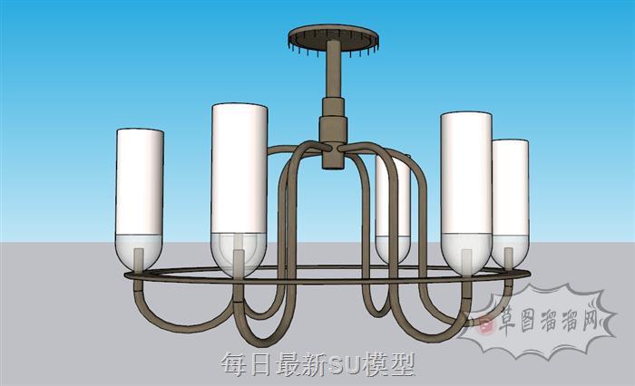 吊灯灯具SU模型 1