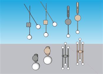 壁灯灯具SU模型 免费sketchup模型下载