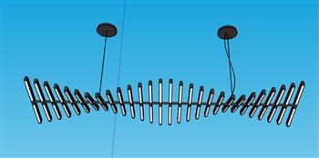 鱼骨吊灯SU模型 免费sketchup模型下载