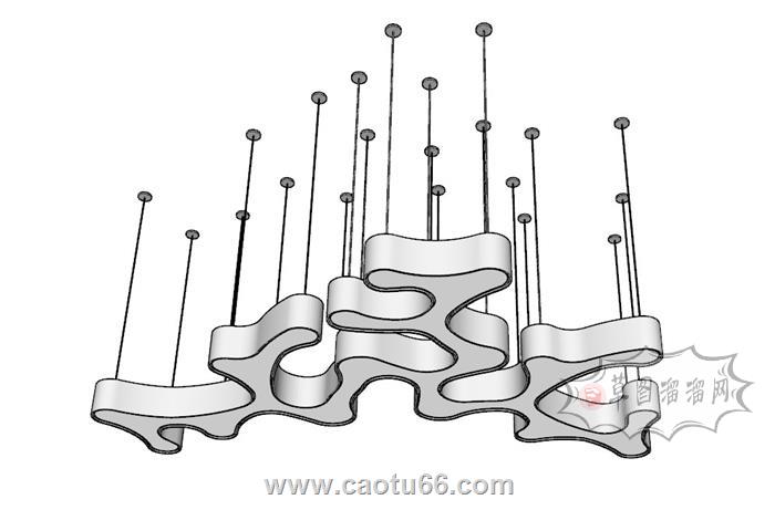 吊顶SU模型 1