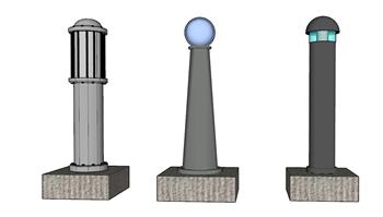 草坪灯SU模型 免费sketchup模型下载