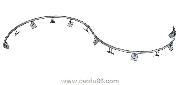 S形轨道灯SU模型 1