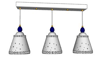 吊灯SU模型 免费sketchup模型下载