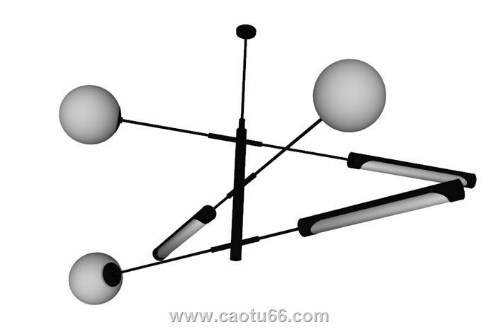 枝形吊灯SU模型 1