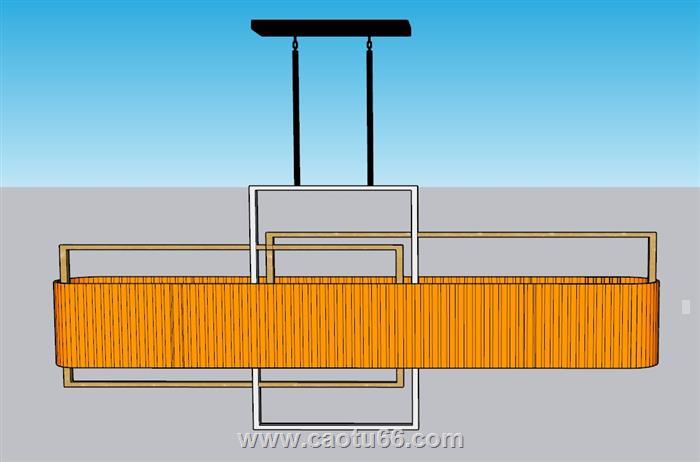 中式吊灯吊灯SU模型 1