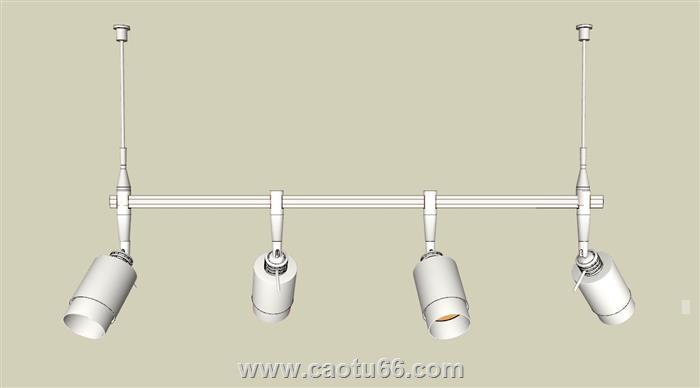 轨道灯射灯SU模型 1