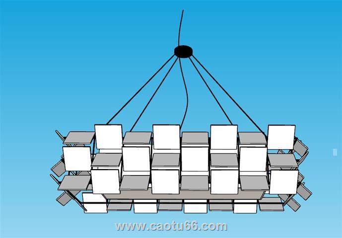 吊灯灯具SU模型 1