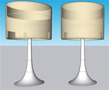 桌灯台灯SU模型 免费sketchup模型下载