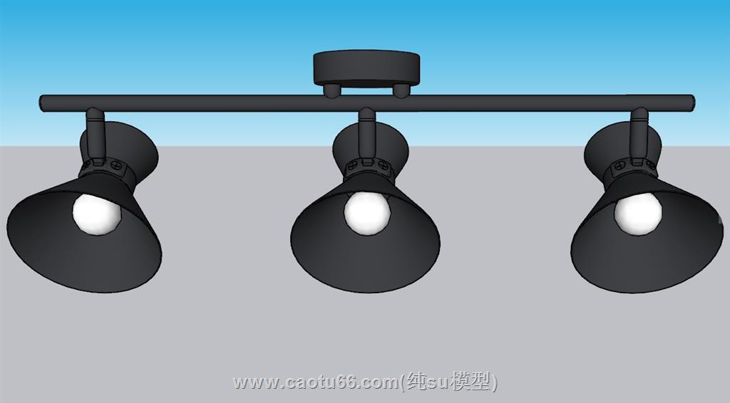 轨道灯射灯SU模型 1