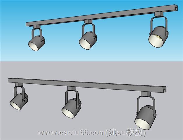 轨道灯射灯SU模型 1