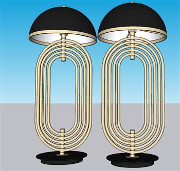 落日灯桌灯灯具SU模型