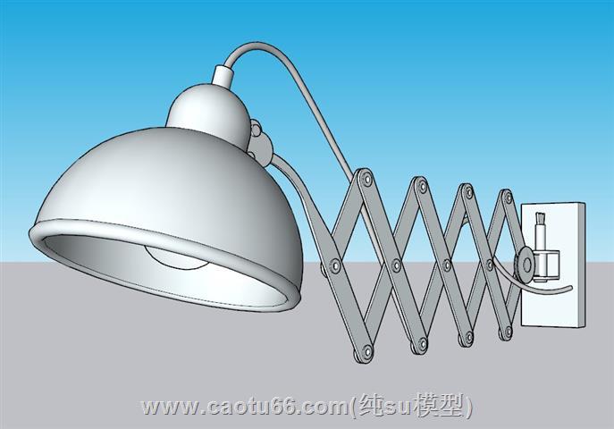 伸缩壁灯灯具SU模型 1